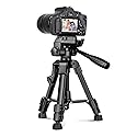 JOILCAN Mini Tripod for Camera, 25" Tabletop Camera Tripod, Portable Travel Tripod with Phone/Tablet Holder, Lightweight Aluminum Tripods for DSLR