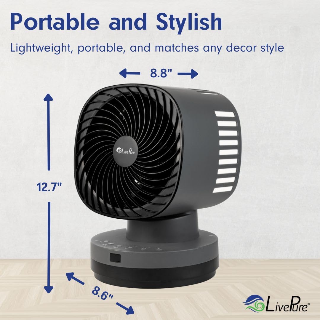 LivePure LP1200FAN-G Air Fury Oscillating Fan