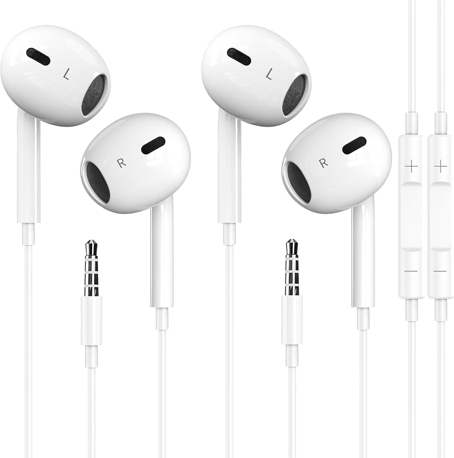 2 Pack Wired iPhone Earbuds/Wired Headphones with 3.5mm Jack Earphones