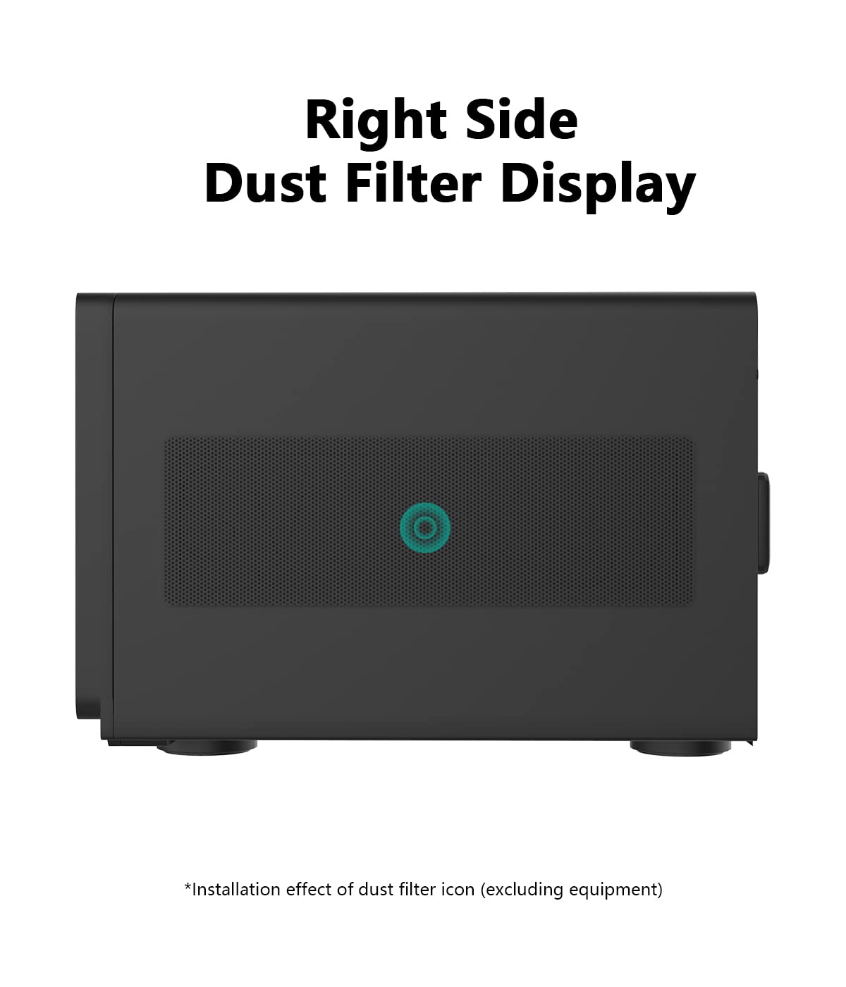 ADJNPCY Dust Filter for Synology NAS DS1821+ Dustproof PVC Cover - Black