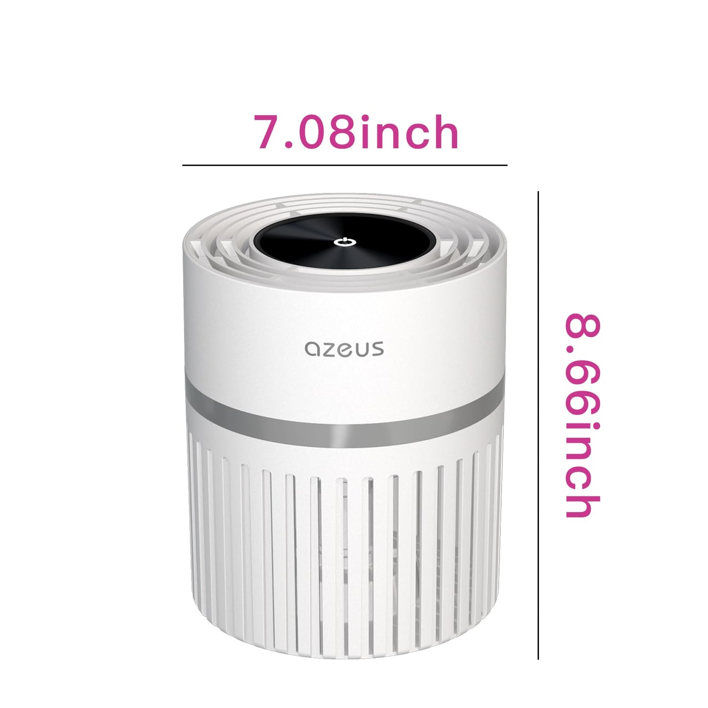 AZEUS Air Purifier for Home, Quiet Air Circulation with Multi-Layer Filtration, Modern Design for Bedroom & Living Room