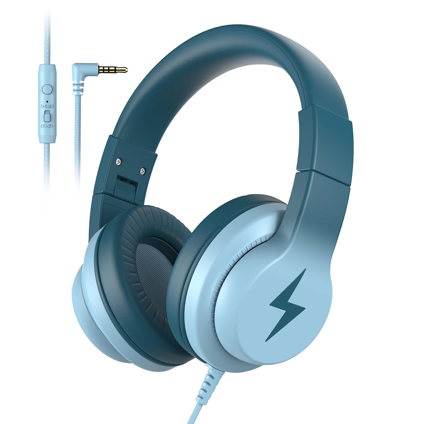 Candy Bila Wired Kids Headphones with Microphone, 85dB Safe Volume