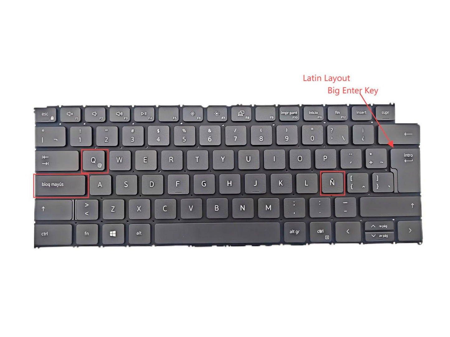 Laptop Replacement Latin Spanish Layout for Dell Inspiron 5310 5320 5410 5418 5420 14Plus 7420 7430 16Plus 5620 7620 16PRO,Latitude 3320 3420, Vostro