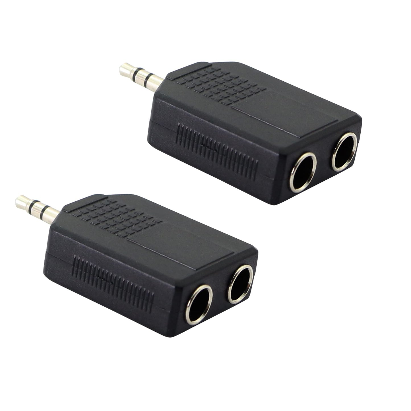 PNGKNYOCN 3.5mm (1/8 Inch) to 6.35mm (1/4 Inch) Stereo Audio Splitter?TRS 3.5mm Male to Two 6.35mm Female nterconnect Audio Connector Adapter(2-Pack)