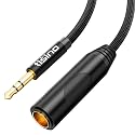 Tisino 1/4 to 3.5mm Adapter, 1/4" Female to 1/8" Male Stereo Audio Adapter for Headphone, Amplifiers, Guitar, Amp etc. - 1ft/30cm