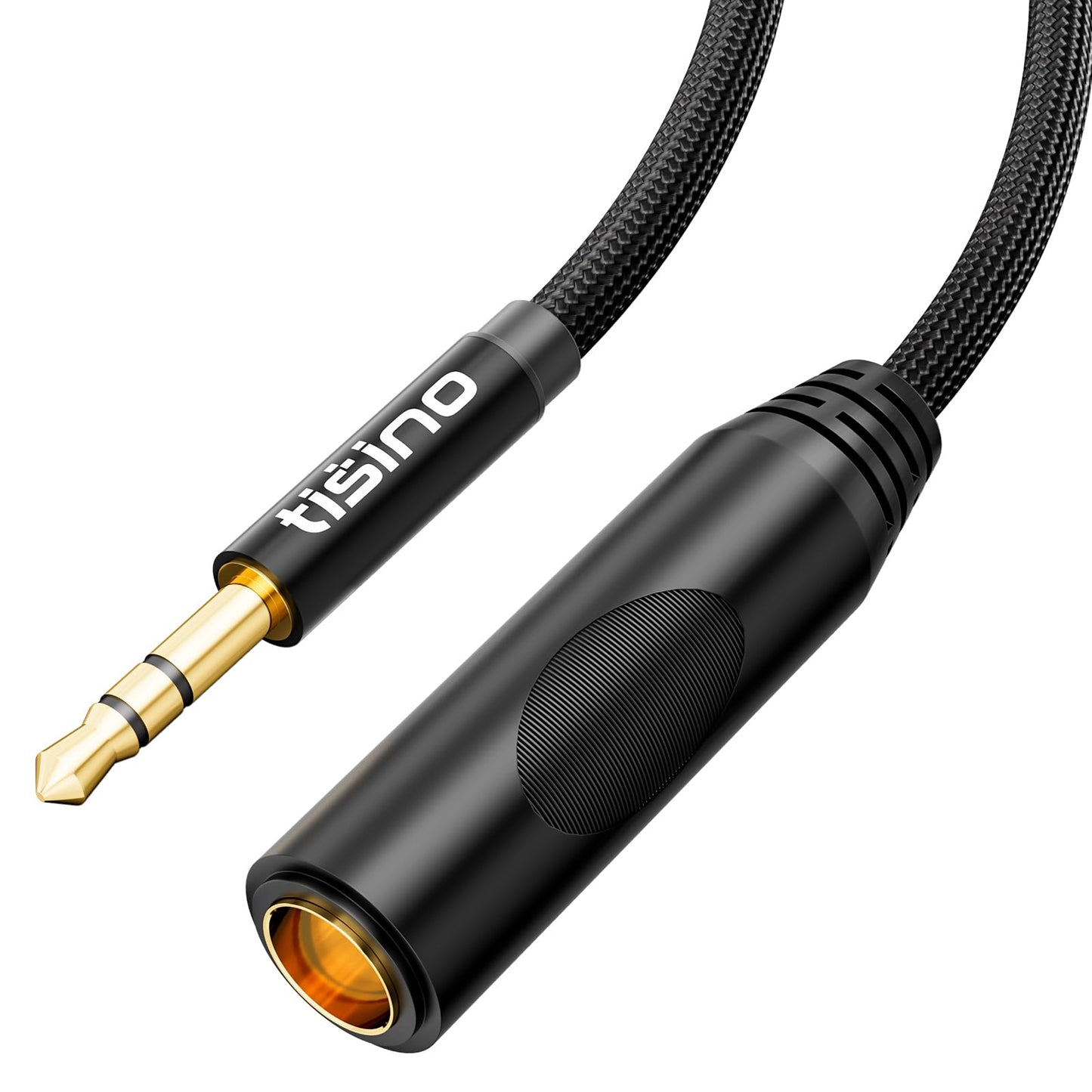Tisino 1/4 to 3.5mm Adapter, 1/4" Female to 1/8" Male Stereo Audio Adapter for Headphone, Amplifiers, Guitar, Amp etc. - 1ft/30cm