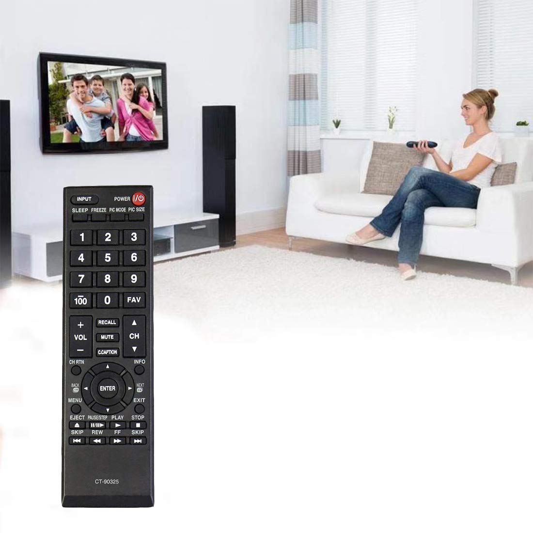 AMAIRIYCA Replacement ct-90325 Remote Toshiba for to Shiba tv fit for Toshiba Universal Remote