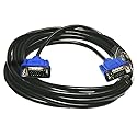 Importer520 HD15 Male to Male VGA Video Cable for TV Computer Monitor (10Ft, Blue Connector)