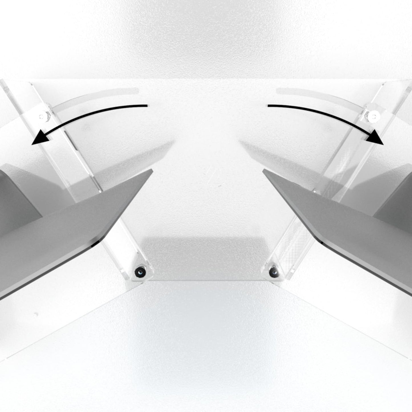 Vray Designs LLC - Dual Monitor Stand - Clear Acrylic Dual Computer Monitor Stand - Ergonomic Monitor Stand for Desk - Made in USA