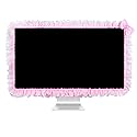 Kingshion 32"-38" Lovely Cute Computer Monitor Cover with Lovely Cute Elastic Pen Pocket Bow-knot TV LCD Screen Monitor Decoration Dust Cover