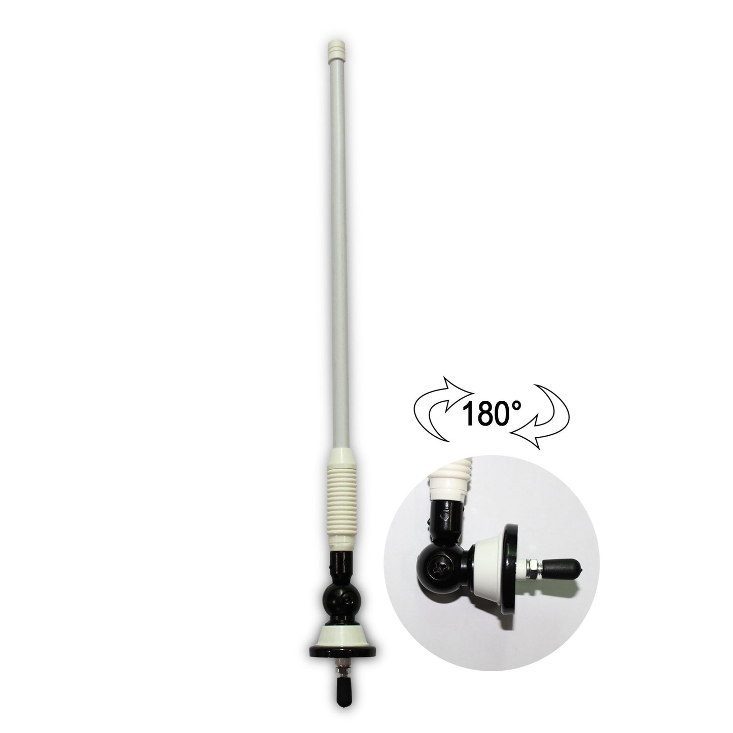 Herdio Waterproof Marine Antenna Rubber Duck Dipole Flexible Mast FM AM Antenna for Boat Radio Car ATV UTV RZR SPA