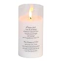 Dicksons DPGC-06-100WH Woman of God I Know that I Can Do All Things White 6 x 3 Glass Encouraging Flameless LED Candle