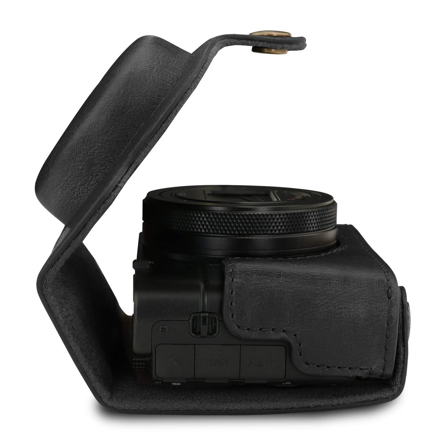 MegaGear MG1730 Ever Ready Leather Camera Case Compatible with Sony Cyber-Shot DSC-RX100 VII - Black