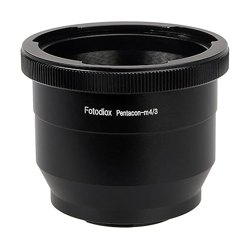 Fotodiox Lens Mount Adapter - Pentacon 6 (Kiev 60) SLR Lens to Micro Four Thirds (MFT, M4/3) Mount Mirrorless Camera Body, Black, (P6-MFT)