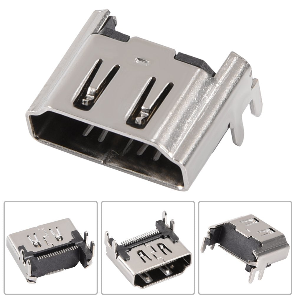 Zerone 5Pcs HDMI Port for, HDMI Port Socket Interface Connector Replacement Repair Part for 4 Console