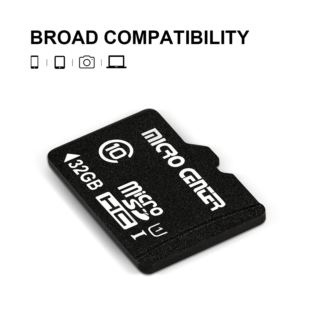 INLAND Micro Center 32GB Class 10 MicroSDHC Flash Memory Card with Adapter for Mobile Device Storage Phone, Tablet, Drone & Full HD Video Recording