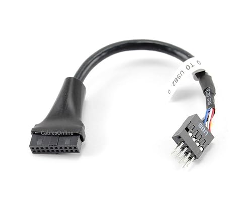 CablesOnline 4" USB 3.0 20-Pin Motherboard Header Female to USB 2.0 8-Pin Male Adapter (USB3-AD24)