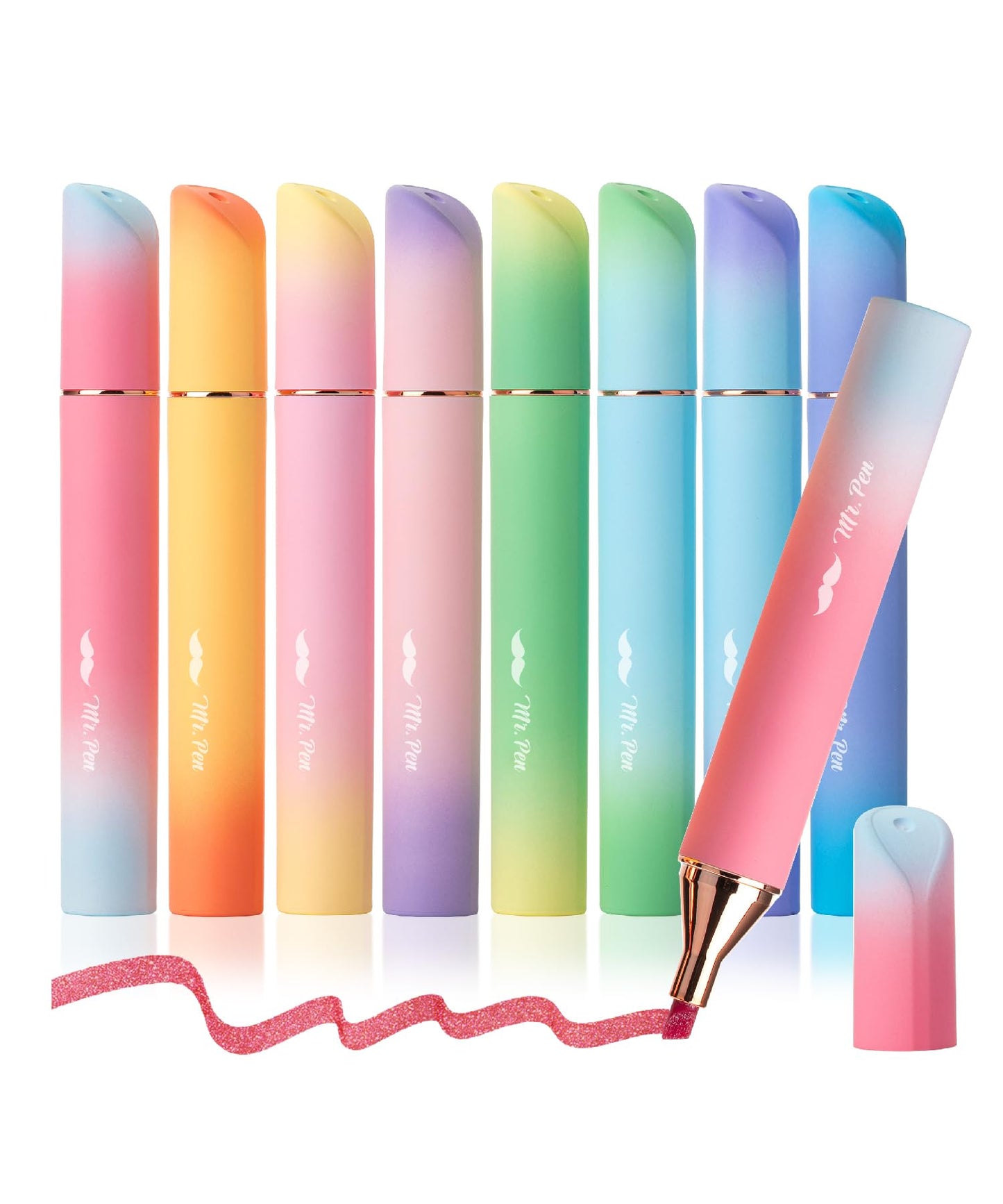 Mr. Pen- Glitter Highlighters, 8 Pack, Sunshine Colors