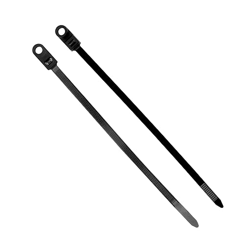 Conext Link 100 Nylon Cable Wire Zip Ties Mounting Hole Nail Screw 50 LBS 8" Inch Black