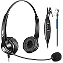Callez Phone Headset for Cisco with Noise Cancelling Mic & Mute Switch, Dual RJ9 Corded Telephone Headsets Compatible with Cisco IP Phones 6941 6851
