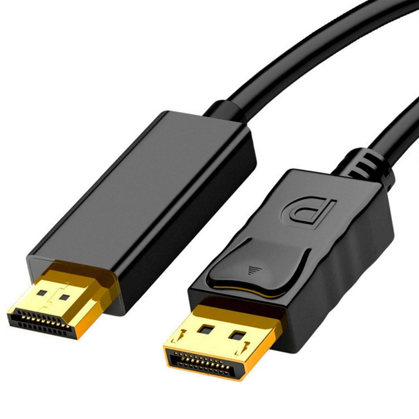 Ankky 4K DisplayPort to HDMI Cable Adapter 6FT, High Speed (1440P 60Hz, 1080P 120Hz) Uni-Directional DP to HDMI Cord Compatible for Dell, HP