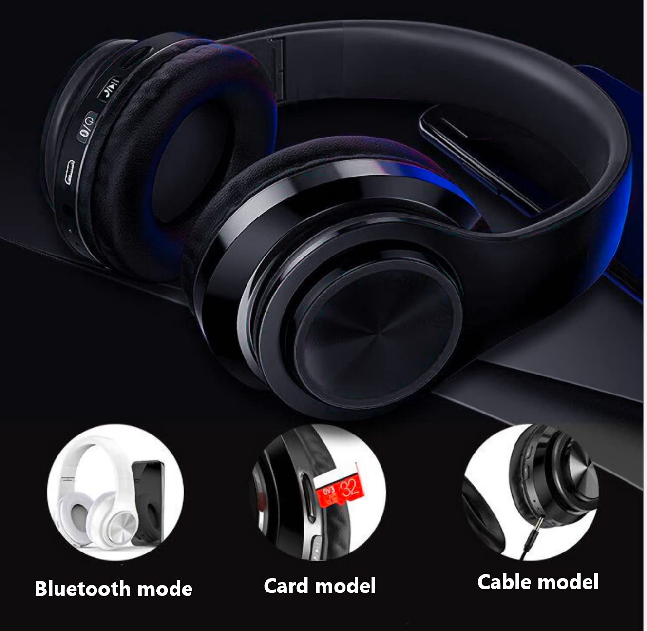 Fragolucyou Wireless Bluetooth Headphones-Colorful Lights,Foldable,Bluetooth 5.0,10 m Range,Stereo Surround,Built-in Microphone,Comfortable affixed…