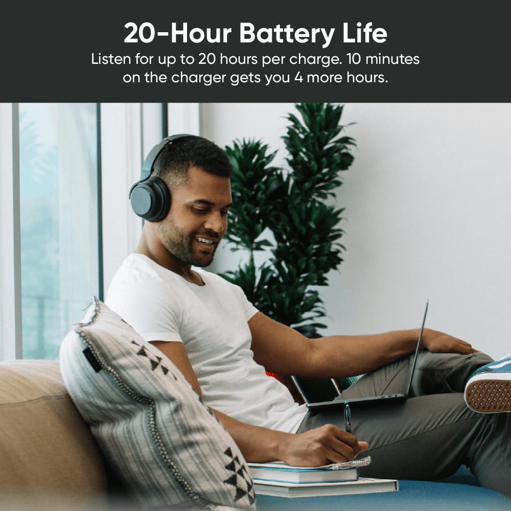 WYZE Noise Cancelling Headphones and Hard Case for Travel, Wireless Over The Ear Bluetooth Headphones with Active Noise Cancellation, Transparency…