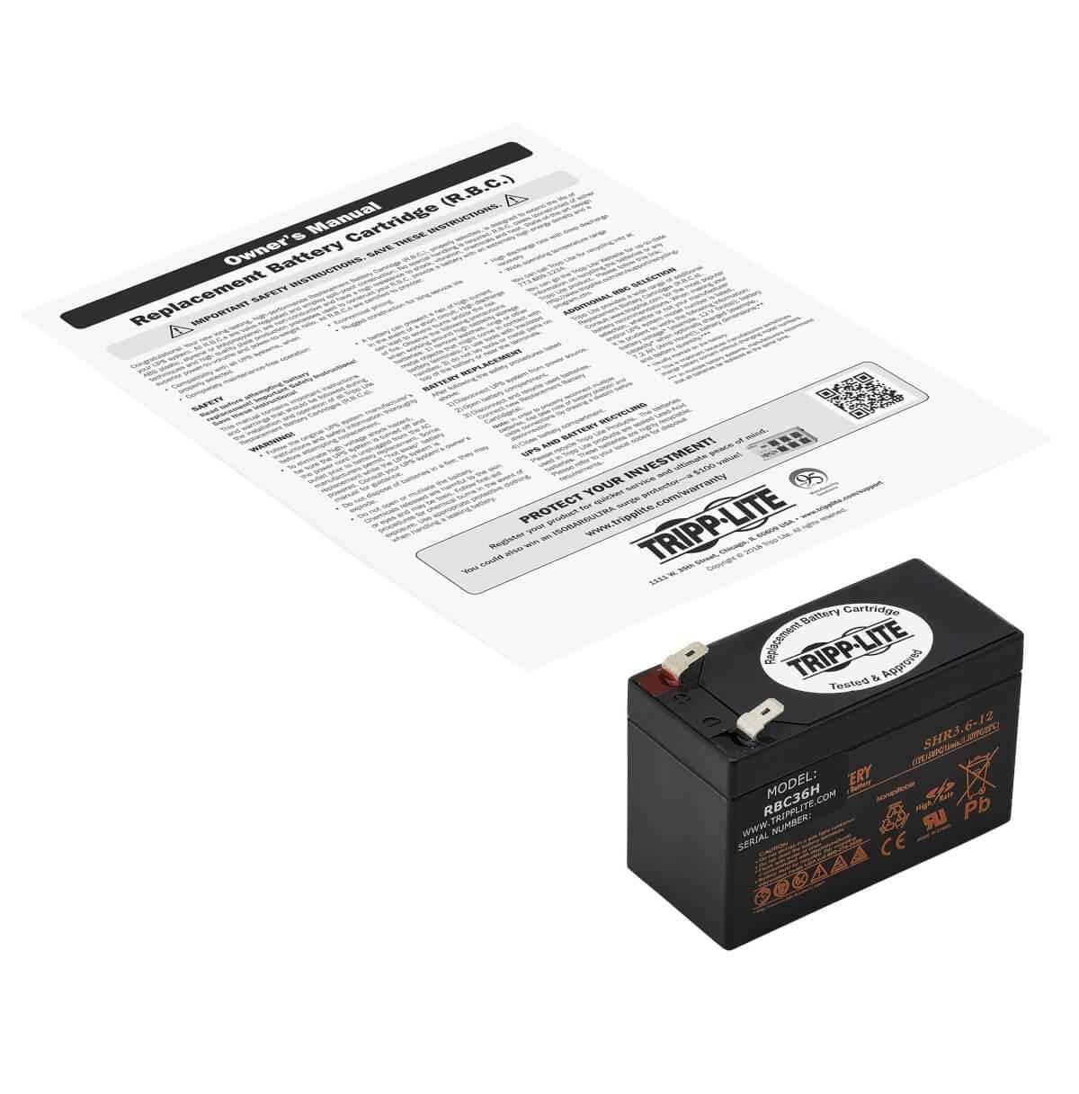 Tripp Lite Certified UPS Replacement Battery Cartridge for AVR550U, AVRX550U, ECO550UPS, ECO650UM, INTERNET550SER, INTERNET550U and INTERNET600U UPS…