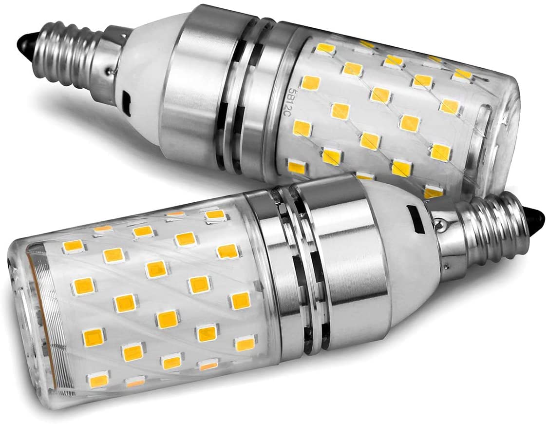 BHCH E12 LED Corn Bulbs 12W,3000K Warm White,1200LM,Small Edison Screw Bulbs,100W Incandescent Bulbs Equivalent,Pack of 4
