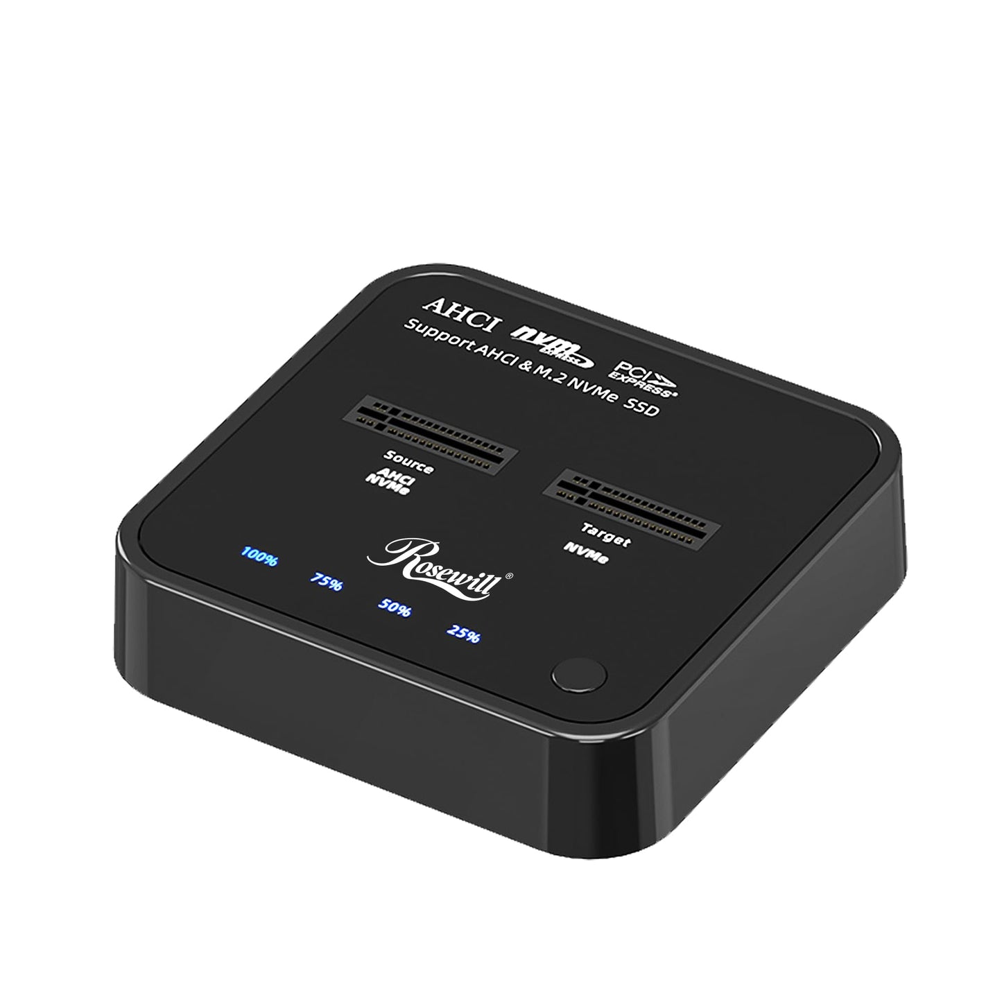 Rosewill Cloner, M.2 Duplicator Dual Bay Enclosure, Tool-Free 20Gbps USB3.2 Gen 2X2 to USB Adapter M.2 Docking Station for M Key PCIE Reader Supports