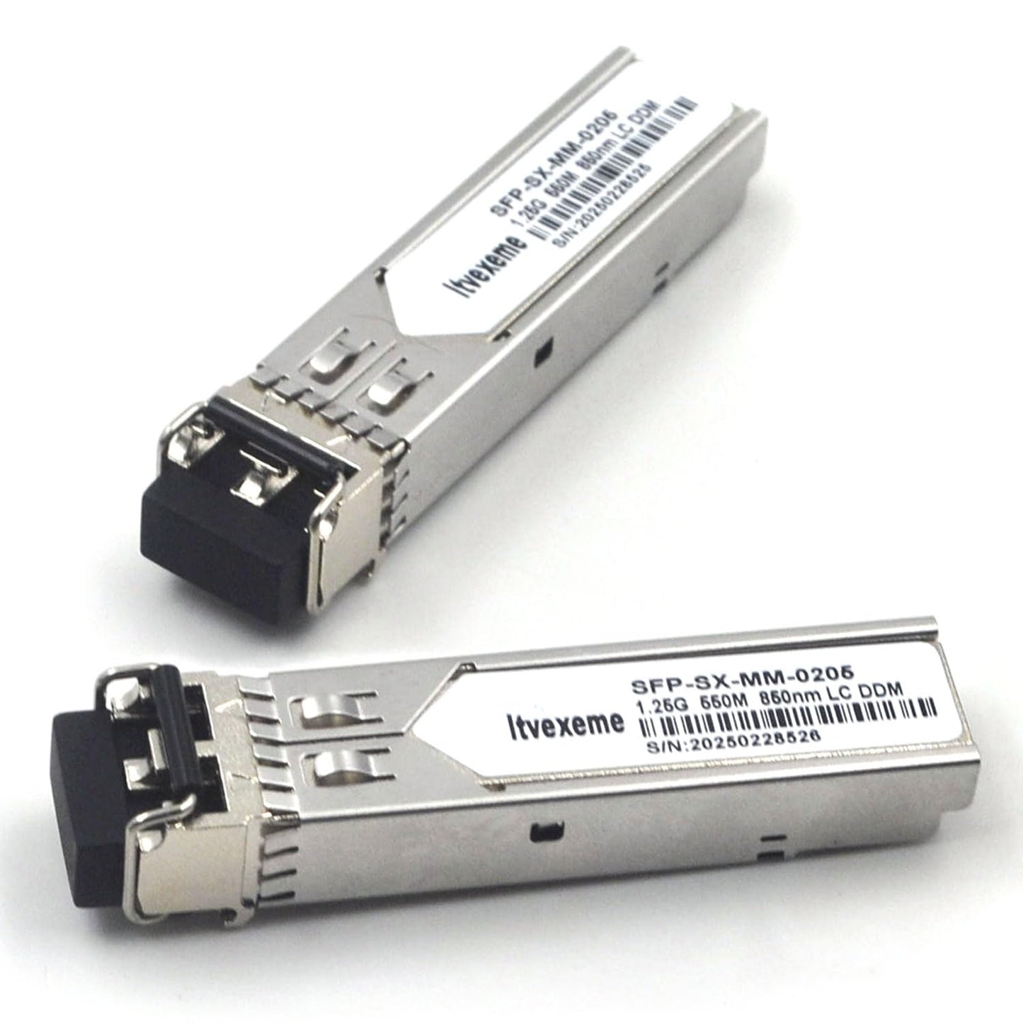 4 Pack 1.25G Multimode SFP LC Module, 1000Base-SX Gigabit Fiber Transceiver, 850nm MMF, 550m, for Router, Network Card, Switch, Firewall etc