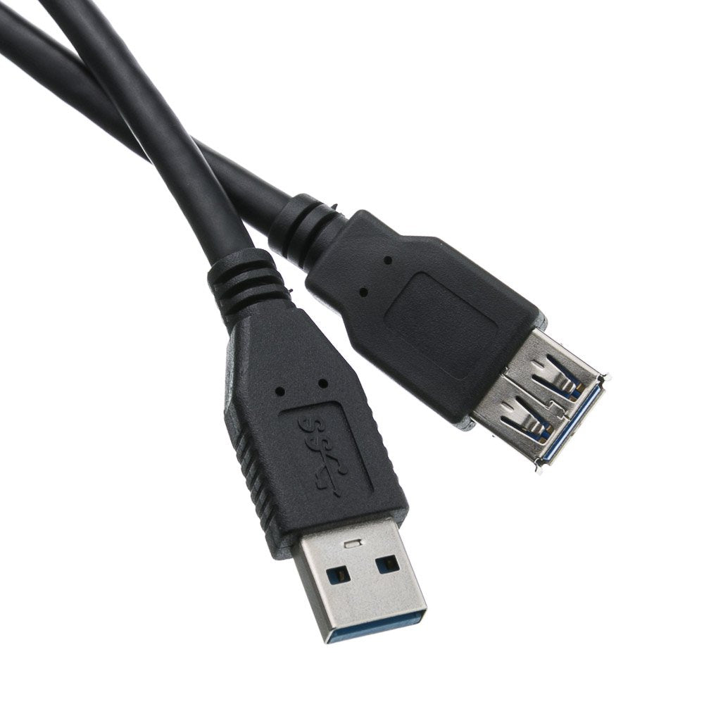 CableWholesale 6 feet USB 3.0 Extension Cable, Black, Type A Male/Type A Female Plug, A Male to A Female Super Speed USB Extension Cable, USB