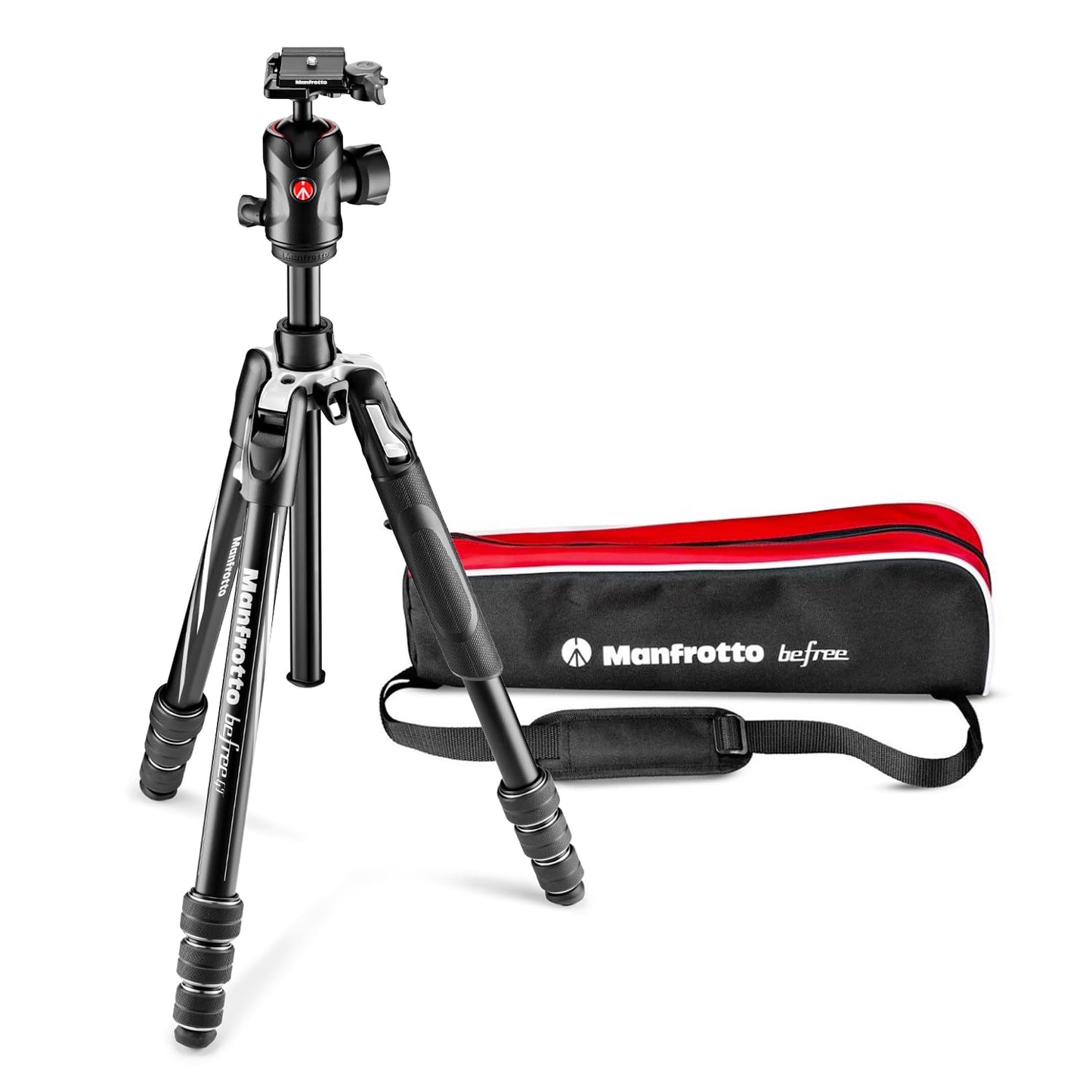 Manfrotto Befree Advanced GT PRO Travel Tripod, Twist Lock with Ball Head for Canon, Nikon, Sony, DSLR, CSC, Mirrorless, Up to 12 kg, Lightweight
