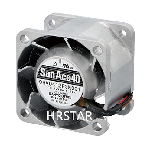 HRSTAR Original New for Sanyo Denki 9HV0412P3K001 12V 1.50A 40X40X28MM 4-Wire Aluminum Frame Cooling Fan