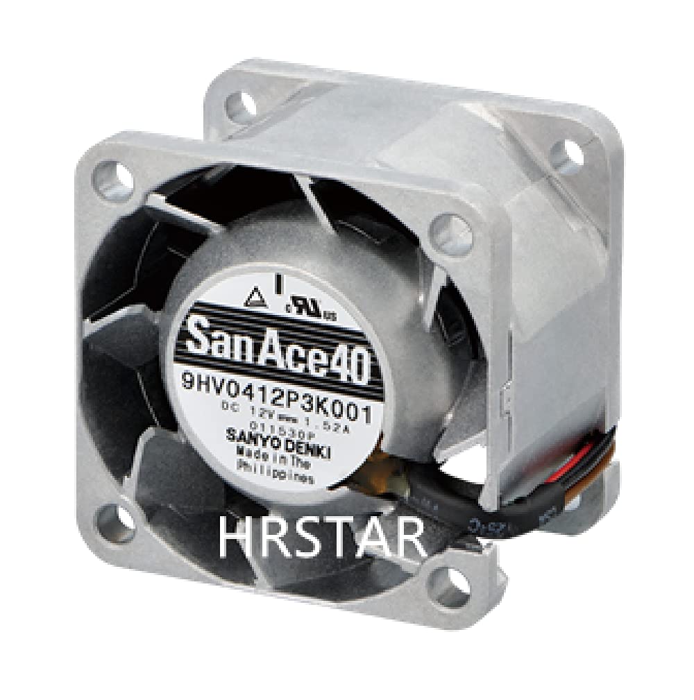 HRSTAR Original New for Sanyo Denki 9HV0412P3K001 12V 1.50A 40X40X28MM 4-Wire Aluminum Frame Cooling Fan