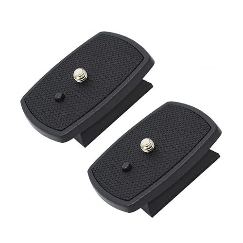 Harwerrel 2 Pack Tripod Quick Release Plate Camera Mount Adapter Replacement for Amazon Basics 60" Velbon CX-444 CX-888 CX-460 CX-460mini CX-470