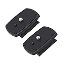 Harwerrel 2 Pack Tripod Quick Release Plate Camera Mount Adapter Replacement for Amazon Basics 60" Velbon CX-444 CX-888 CX-460 CX-460mini CX-470