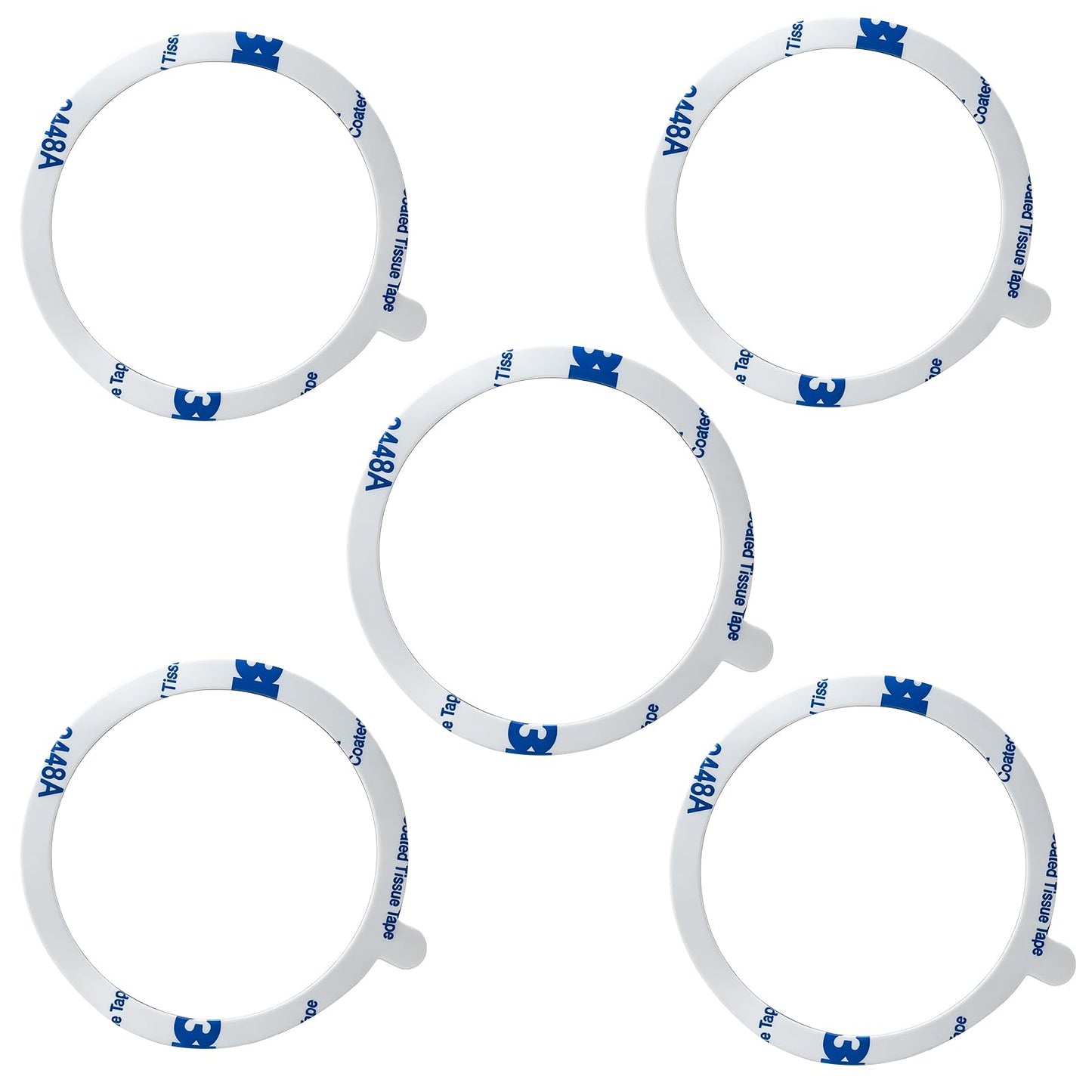 Replacement Adhesive for OHSNAP Grip 3/4/5 & Magnetic Ring, Double-Sided Stickers, Strong Universal Bond (Pack of 5)