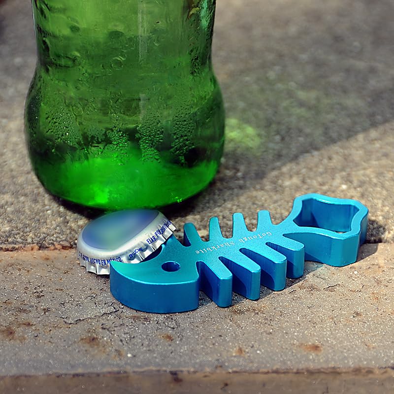 Fotodiox GoTough Sharkbite Blue Metal Wrench with Bottle Opener for Gopro Hero2, Hero3/3+ and Hero4 Mounting Knobs, Adapters, Screws and Bolts