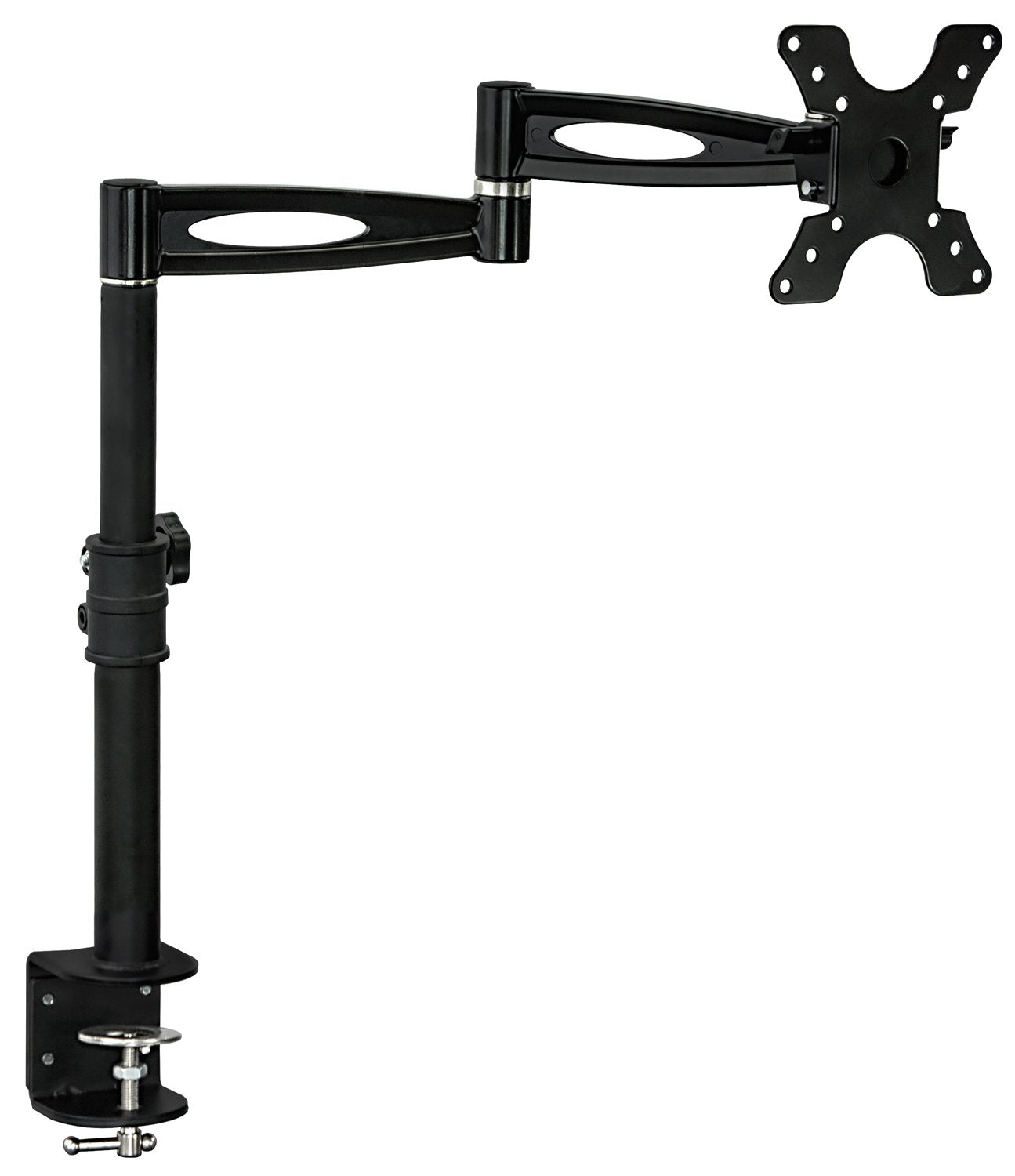 Mount-It! Single Monitor Arm Mount | Desk Stand | Heavy Duty Full Motion Height Adjustable | Fits 19 21 24 27 29 30 in VESA 75 100 Compatible Computer