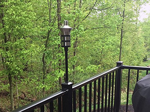 Tru-Post Oil Lamp (Torch) for Standard Railing or Fence Post - 2.5inch x 2.5inch Aluminum