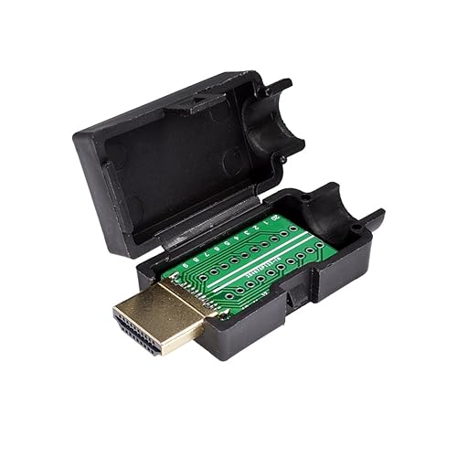 Oiyagai HDMI Male Breakout Adapter - Solder Wiring Terminal Board with Plastic Cover, Stereo Signal Repair for HD TVs, Monitors & DIY Projects