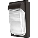Lithonia Lighting 7.5" Mini LED Wall Pack Outdoor Light Fixture, Building Wall Light, Adjustable Lumens, 4000K Cool White, MVOLT 120-277V, IP65, Glass