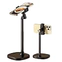 Faung Cell Phone Stand for Desk, Adjustable Height & Angle Phone Holder, 360° Rotation Retractable Desktop Phone Stand for iPhone Samsung and All