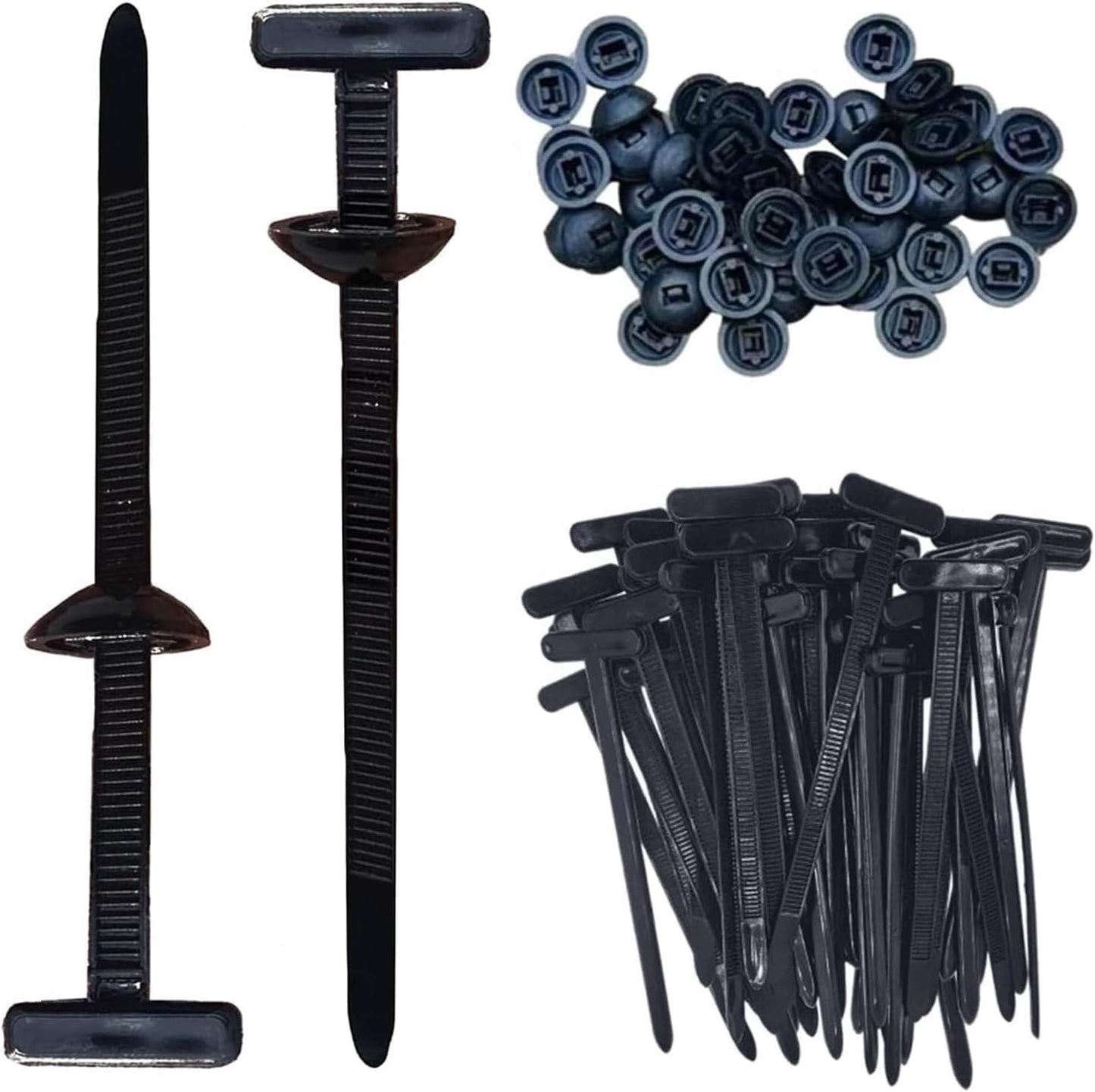 50PCS Nylon Universal Cable Tie Buckle, For Multipurpose Durable Plastic Cable Management Tools, Engine Cover, Mudguard Fastener, Automotive