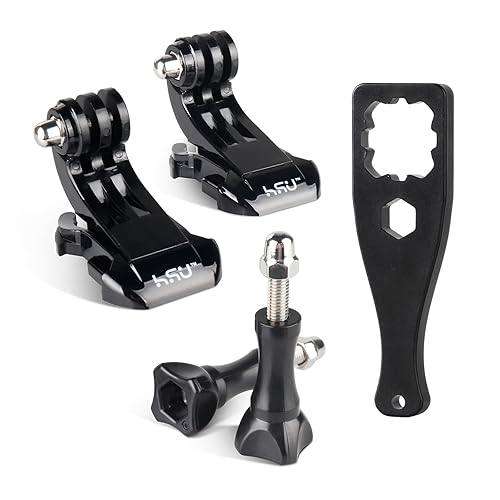 HSU Vertical Surface Quick Mounting J-Hook Buckle Mount, Long Thumb Screw Accessory Kit for GoPro Hero 13 12 11 10 9 8 7 6 5 4 3+ 3 AKASO Campark