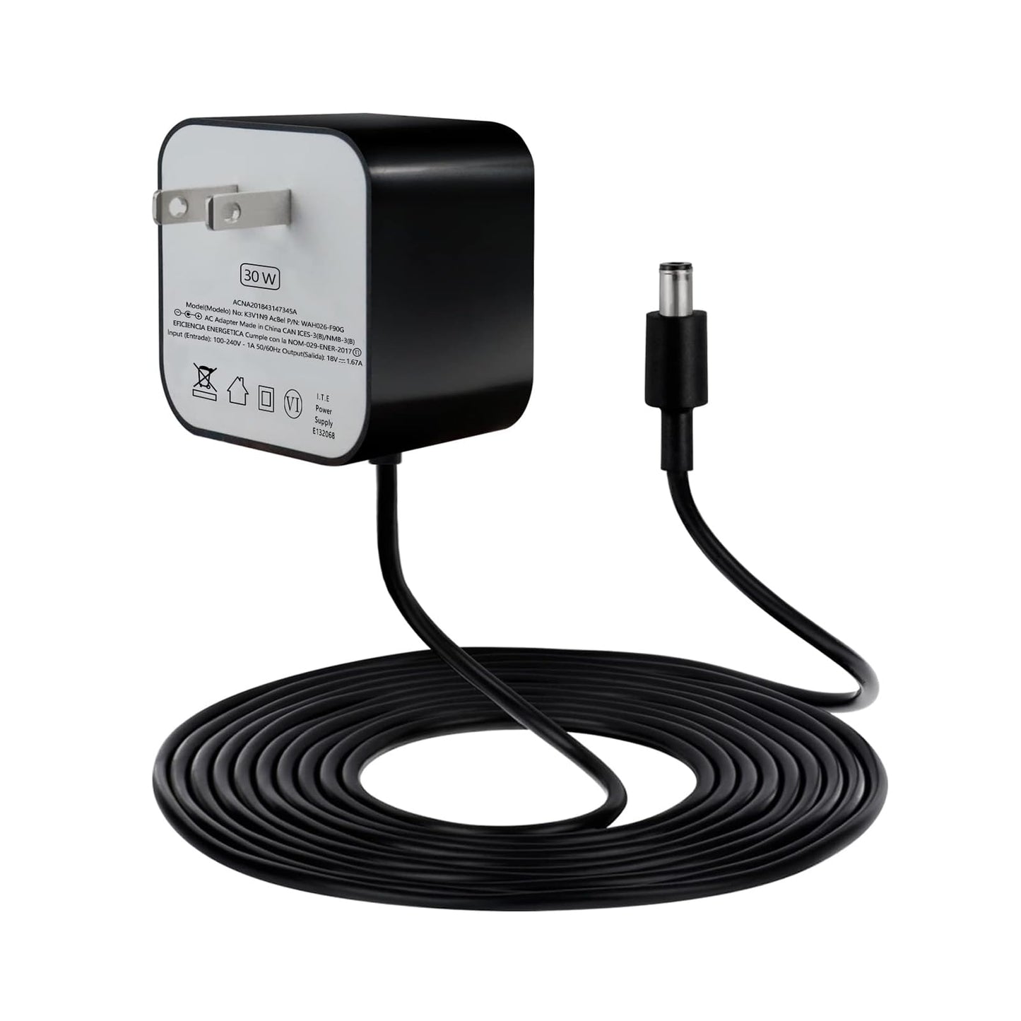 ZTTXL 30W Power Adapter for Echo (4th Gen), Echo (3rd Gen), Echo Show 10 (3rd Gen), Echo Show (2nd Gen), Echo Show 8, and Echo Plus (2nd Gen), 5.8Ft…