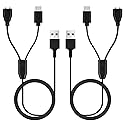 Pack of 2 Charger Cord Replacement for Jugbow/Delupet/Yawpet Training Collar, 2-in-1 USB C and Magnetic Bark Collar Charging Cable