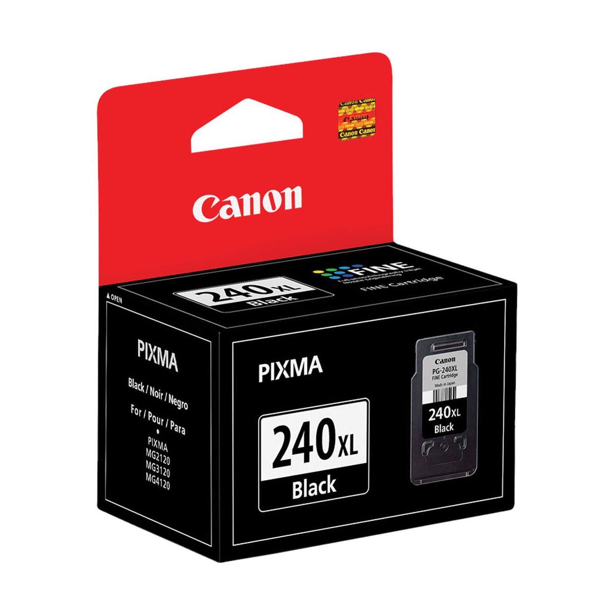 Canon 4 Pack PG-240XL Black Ink Cartridge for Select PIXMA MG, MX, TS Series Printers - 11 ml