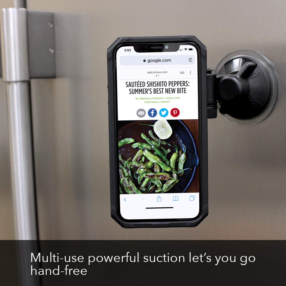 Rokform - Adjustable Windshield Phone Mount Secured by Strong Suction Cup Base, 210 Degrees of Tilt and 360 Degree of Rotation Phone Holder Compatible